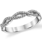 Infinity Style Moissanite Stackable Wedding Band 0.30ct