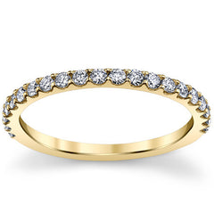 Round Brilliant Moissanite Stackable Band 0.46ct