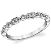Stackable Milgrain Bezel Wedding Band