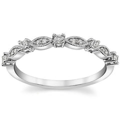 Stackable Moissanite Wedding Band
