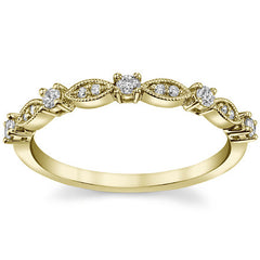Stackable Moissanite Wedding Band