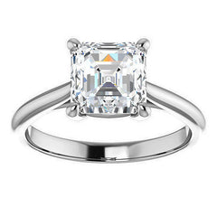 Asscher cut Cathedral Solitaire