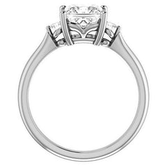 Asscher Moissanite Engagement Ring