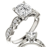 Cushion Moissanite Engagement Ring