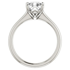 Cushion Moissanite Solitaire Ring