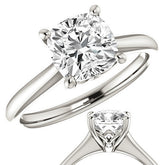Cushion Moissanite Solitaire Ring
