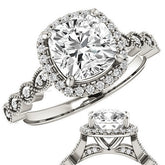 Cushion Cathedral Engagement Ring