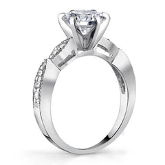 Moissanite Scalloped Milgrain Style Engagement Ring Setting