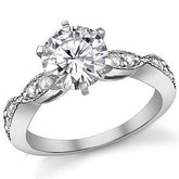 Moissanite Scalloped Milgrain Style Engagement Ring Setting