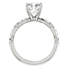 Cushion Moissanite Engagement Ring