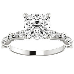 Cushion Moissanite Engagement Ring