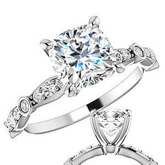 Cushion Moissanite Engagement Ring