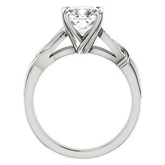 Cushion Infinity Accent Engagement Ring