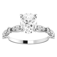 Oval Moissanite Engagement Ring