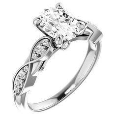 Oval Moissanite Engagement Ring
