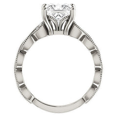 Princess Infinity-Styled Engagement Ring with Milgrain
