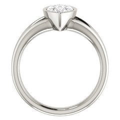 Marquise Moissanite Split Shank Engagement Ring