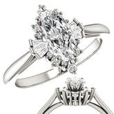 Marquise Cathedral Engagement Ring