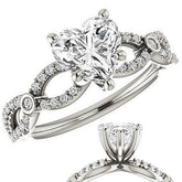 Heart Moissanite Infinity Styled Engagement Ring