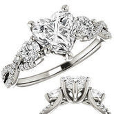 Heart Moissanite Infinity Style Engagement Ring