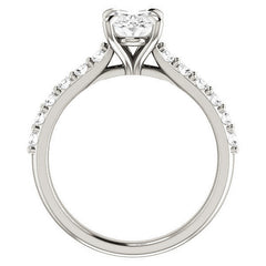 Oval shaped Moissanite Engagement Ring