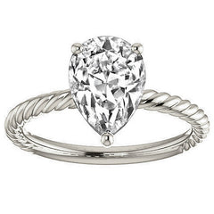 Pear Cut Solitaire Ring