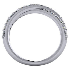 Right Hand Ring - X design with Moissanite stones
