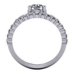 Right Hand Ring - Modern Split Shank with Moissanite stones