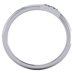 Arrow Design Round Brilliant Moissanite Right Hand Ring