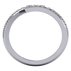 Modern Pave Bypass Moissanite Right Hand Ring
