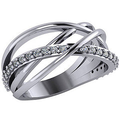 Round Multi-Band Moissanite Right Hand Ring