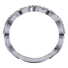 Infinity Style Moissanite Right Hand Ring
