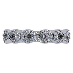Infinity Style Moissanite Right Hand Ring