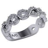 Infinity Style Moissanite Right Hand Ring