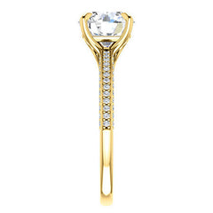Round Claw Prong Moissanite Engagement Ringound