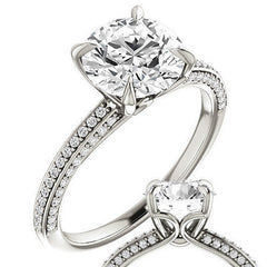 Round Claw Prong Moissanite Engagement Ringound