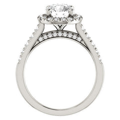 Round Halo/Cathedral Engagement Ring