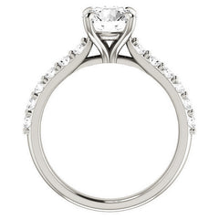 Round Brilliant Moissanite Engagement Ring