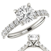 Round Brilliant Moissanite Engagement Ring