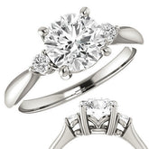 Round Brilliant Moissanite Engagement Ring