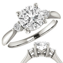 Round Brilliant Moissanite Engagement Ring