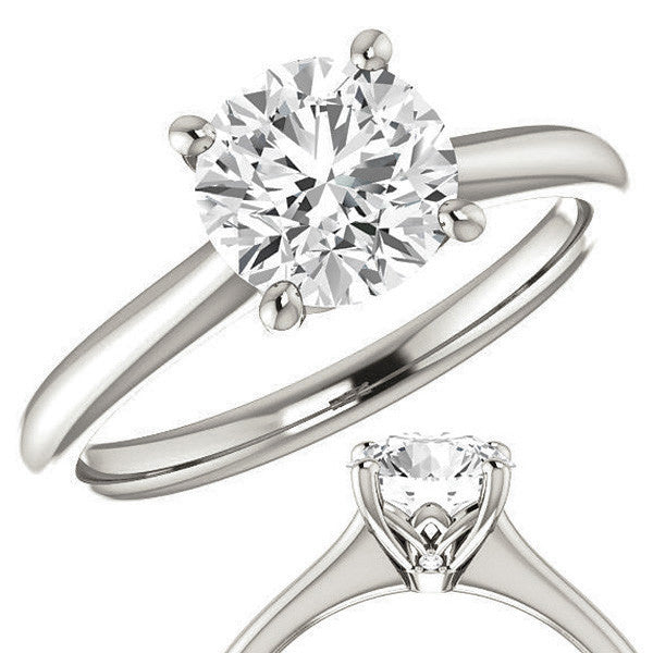 Round Brilliant Moissanite Solitaire Ring
