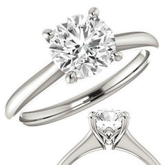 Round Brilliant Moissanite Solitaire Ring