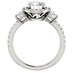 Round Brilliant Three Stone style Engagement Ring
