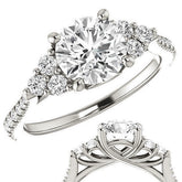 Round Brilliant Moissanite Engagement Ring