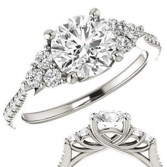 Round Brilliant Moissanite Engagement Ring