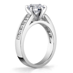 Princess Moissanite Cathedral Engagement Ring Setting 1.3ct