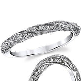 Twisted Helix Diamond/ Moissanite Wedding Band