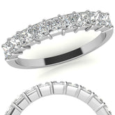 9-Stone 2.5mm Princess cut Moissanite Shared-Prong Ring