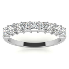 9-Stone 2.5mm Princess cut Moissanite Shared-Prong Ring